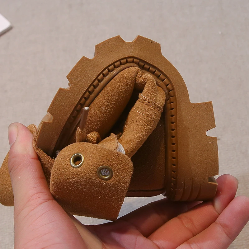 Girls Soft Leather Anti Slip Boots