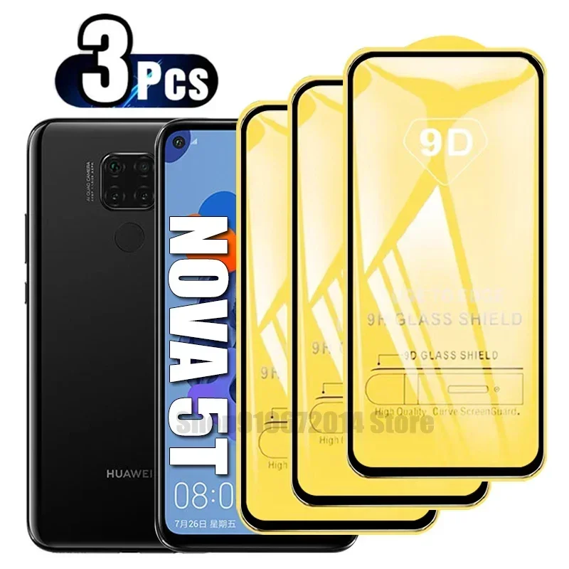 

Закаленное стекло 9D с полным покрытием для Huawei Nova 5T 7i 8i 6 8 SE, 3 шт., Защитное стекло для экрана Huawei Y9A Y7P Y9S Y6S Pro Y5 2019