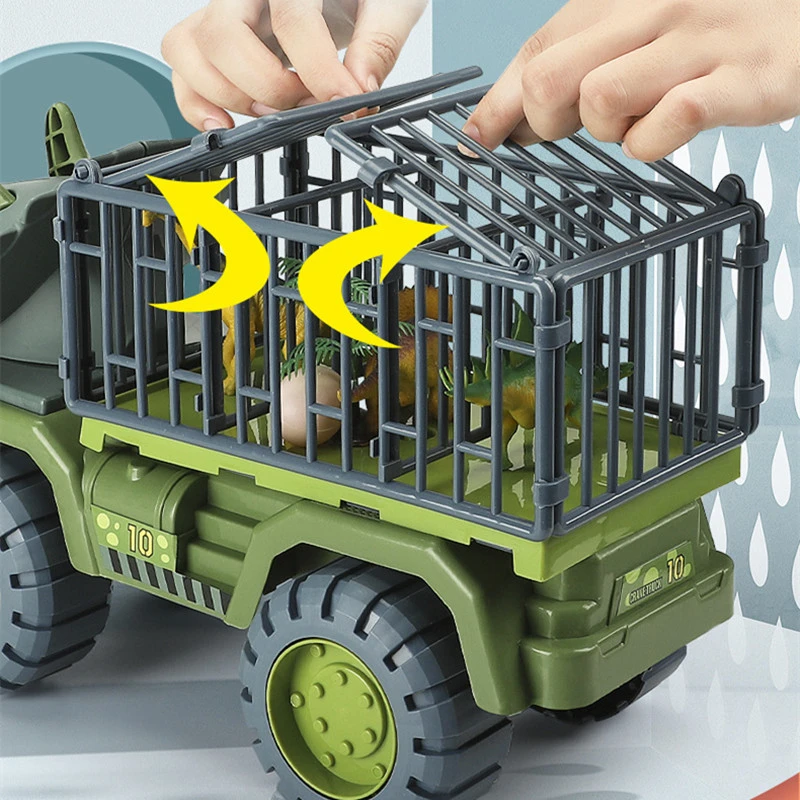 diecast model cars Children Dinosaur Transport Car Toy Oversized Inertial Cars Carrier Truck Toy Pull Back Vehicle with Dinosaur Gift for Kids Boy maisto diecast