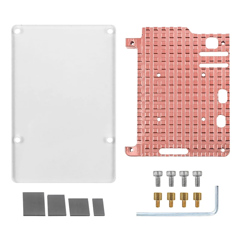 Raspberry Pi 5 Pure Copper Heatsink Metal Cooling Case Optional Fan Passive Acti