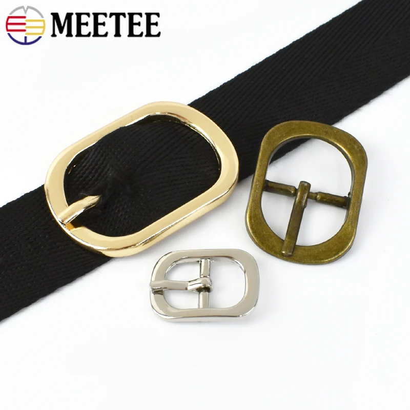 5/10Pcs 12/15/20/25/32/38mm Men Women Metal Belt Buckles Bag Shoes Pin Buckle Handbag Strap Clasp DIY Leather Crafts Accessories