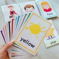12PCS Kids English Learning Word Cards Color Flash Cards Learning Toys for Children Color Cognition Memory Education Montessori 1