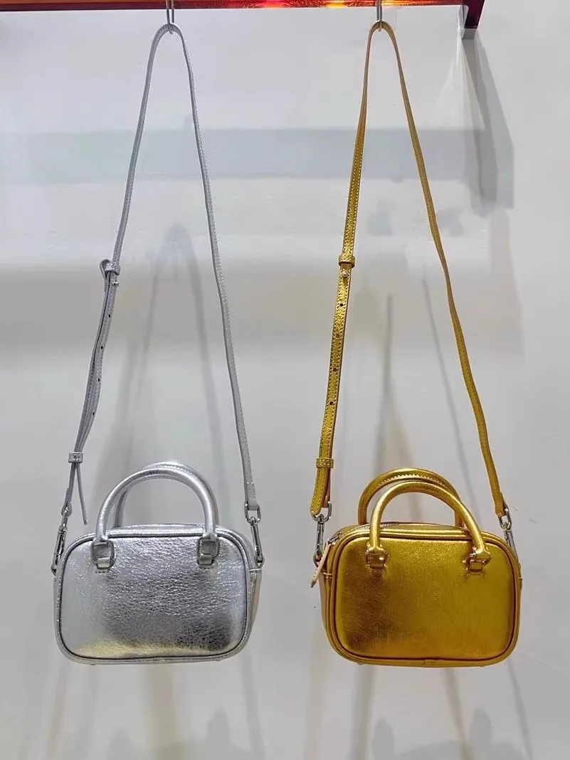 JIAERDI Vintage Gold Mini Bag Wallet Female 2025 Retro Handle Bowling Square Bag For Women Sweet Cool Casual Crossbody Bags Y2k