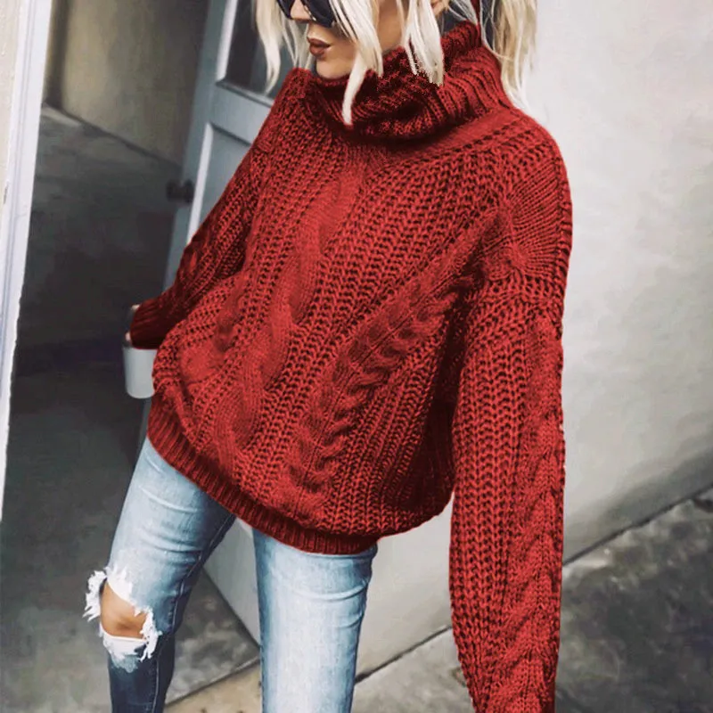 

Autumn winter mohair sweater Women long sleeve turtleneck knitted sweater Gray blue coffee solid pollover