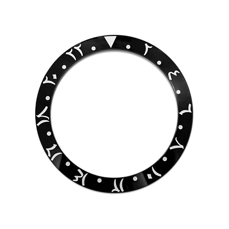 Curved Arab Ceramics Bezel Insert Ring