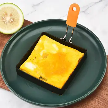 1Pc Stainless Steel Egg Frying Ring Non-Stick Square round Pancake Mold Muffin Omelette Maker Cooking Kitchen Gadget