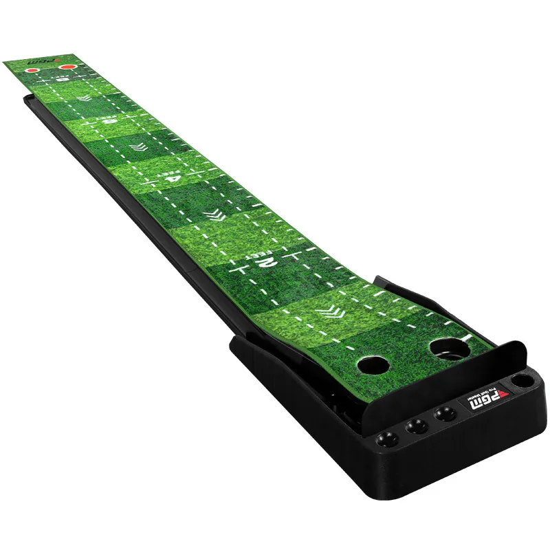 PGM 3M Golf Putter Trainer Green Putting Practice Mat Ball Return Fairway with Baffle TL021