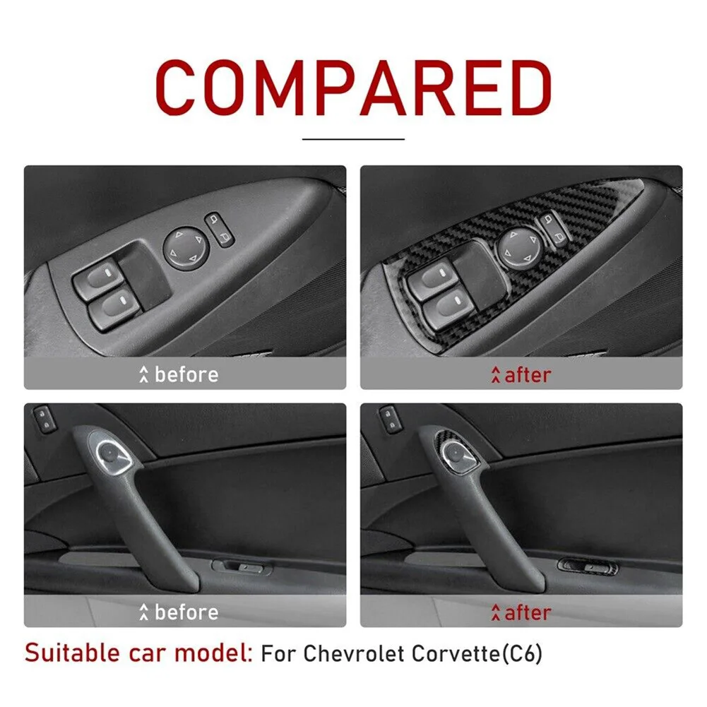 

Car Interior Parts Button Cover Sticker Auto Car 4PCS/set Car Stickers For Corvette C6 For Left-hand Drive None