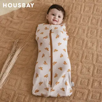 Baby Sleeping Bag Newborn Baby Swaddle Sleeveless Sleep Sack Summer Thin 100% Cotton Soft 2-Ways Zipper Diaper Changing Bag