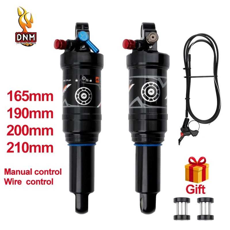 

DNM AO38RC soft tail mountain bike rear air shock absorber wire-controlled lockable rebound 165 190/200mm shock absorber