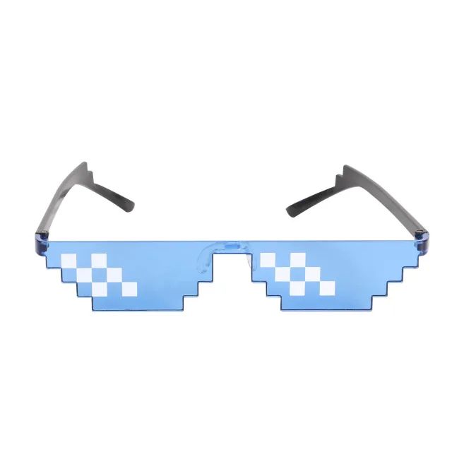 Men Women 8 Bit Coding Pixel Thug Life Mosaic Glasses