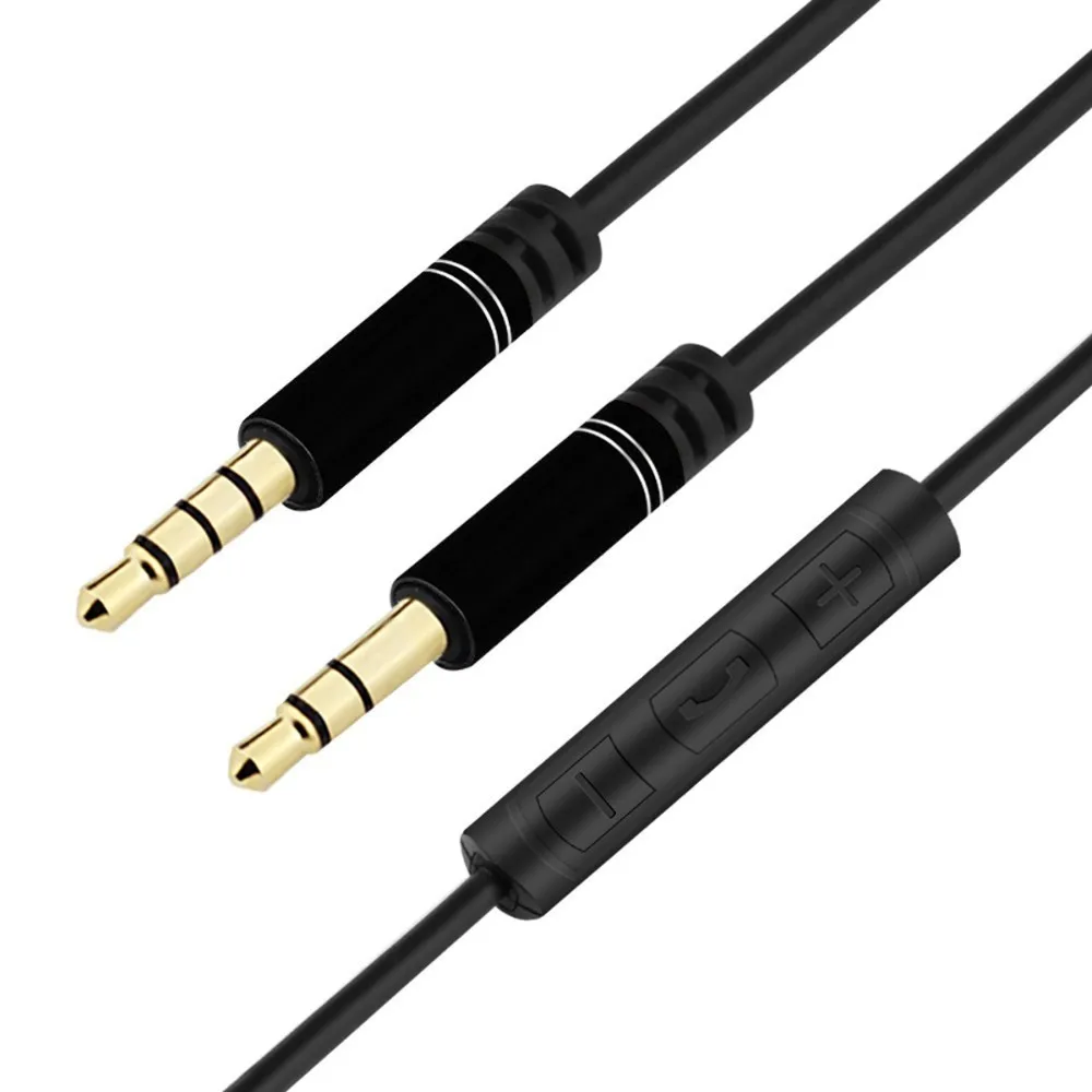 3,5mm Audio kabel Stecker zu Stecker Lautstärke regler mit Mikrofon Auto Audio Kabel Aux Audio Kabel Kopfhörer 120cm
