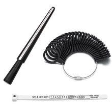  1pcs Professional Jewelry Tools Ring Mandrel Stick Finger Gauge Ring Sizer Measuring UK/US Size For DIY Jewelry Size Tool Sets 