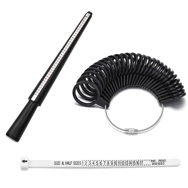1pcs Professional Jewelry Tools Ring Mandrel Stick Finger Gauge Ring Sizer Measuring UK/US Size For DIY Jewelry Size Tool Sets stick Set