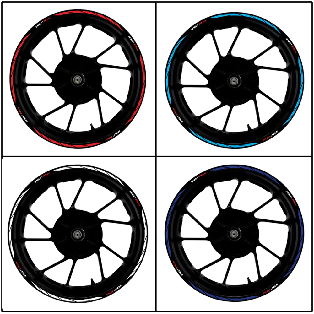 

For YAMAHA YZF-R125 YZF R125 R 125 RIM STICKER Motorcycle 17" Wheel Hub Modified Waterproof Stripe Reflective Decal 17 inches