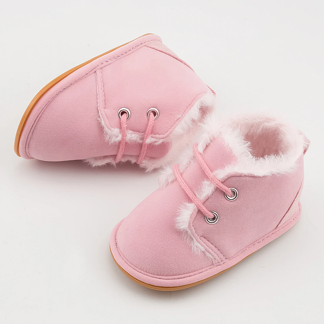KIDSUN Winter Baby Snow Booties Warm Infant Boy Girl Toddler Shoes Rubber Sole Anti-slip Soft Newborn First Walkers Crib Shoes 6