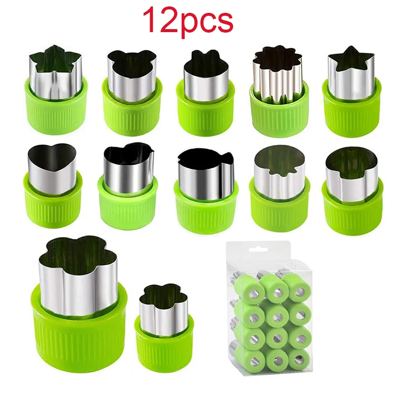 20/24Pcs Stainless Steel Vegetable Cutter Shapes Set For Kids Children DIY  Mini Food Fruit Cutters Mold Kitchen Accessories - AliExpress