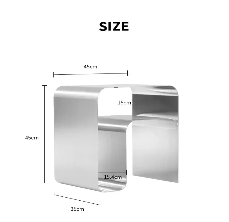 Minimalist Stainless Steel Bedroom Bedside Cabinet For Living Room Set Table Storage Coffee Side Lounge Sofa Bear Bed Furniture 5