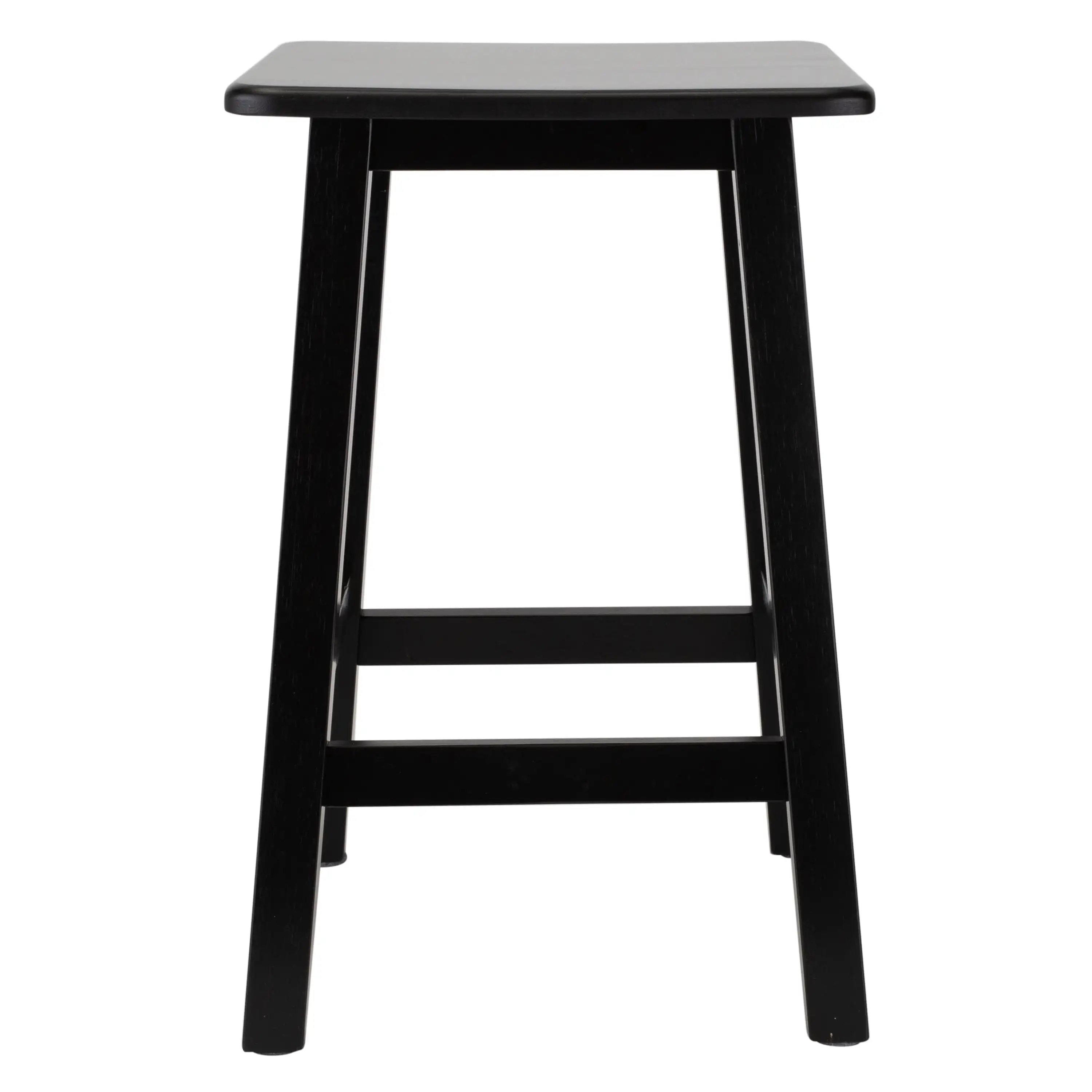 

Square 18in. High Indoor Backless Bamboo Bathroom Vanity Stool, Black