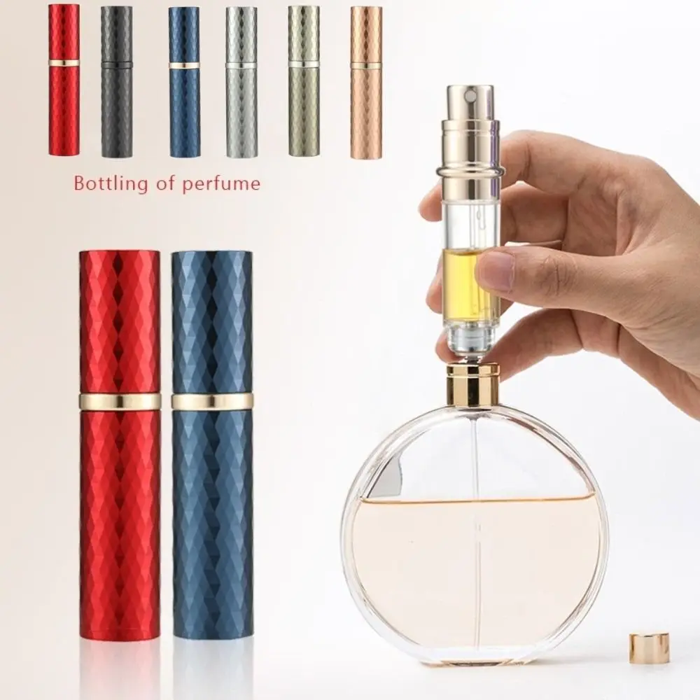 

5ml Spray Bottle Portable Press Type Bottom-fill Perfume Refillable Bottle Mini Aluminum Perfume Atomizer Travel