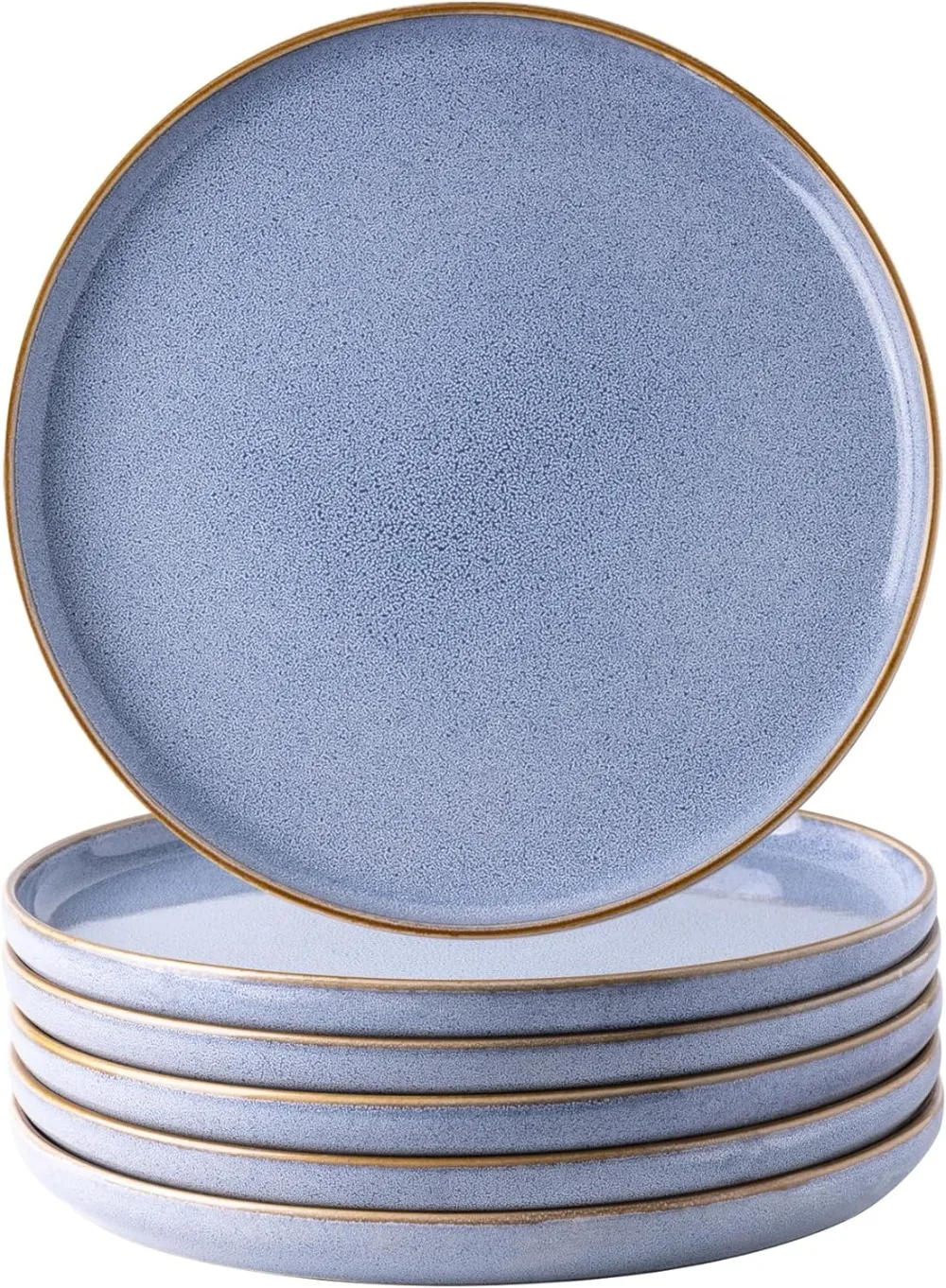 

GBHOME Ceramic Dinner Plates Set of 6, 10.5 Inch Reactive Glaze Stoneware Plates Set, Modern Dinnerware Dishes Set for Kitchen,