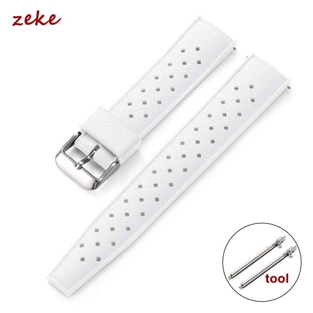 Tropical Silicone Quick Release Watch Band Strap - Universal Rubber Wristband