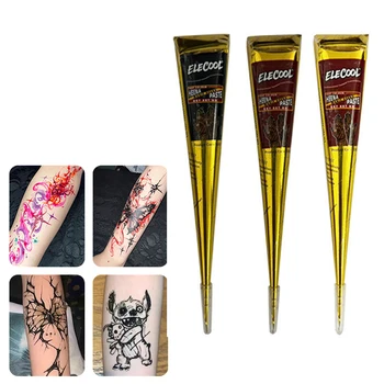1Pc 25g Black Natural Indian Henna Tattoo Paste for Temporary Tattoo Body Paint Art Cream Cone DIY Paint Tattoo Ink 1