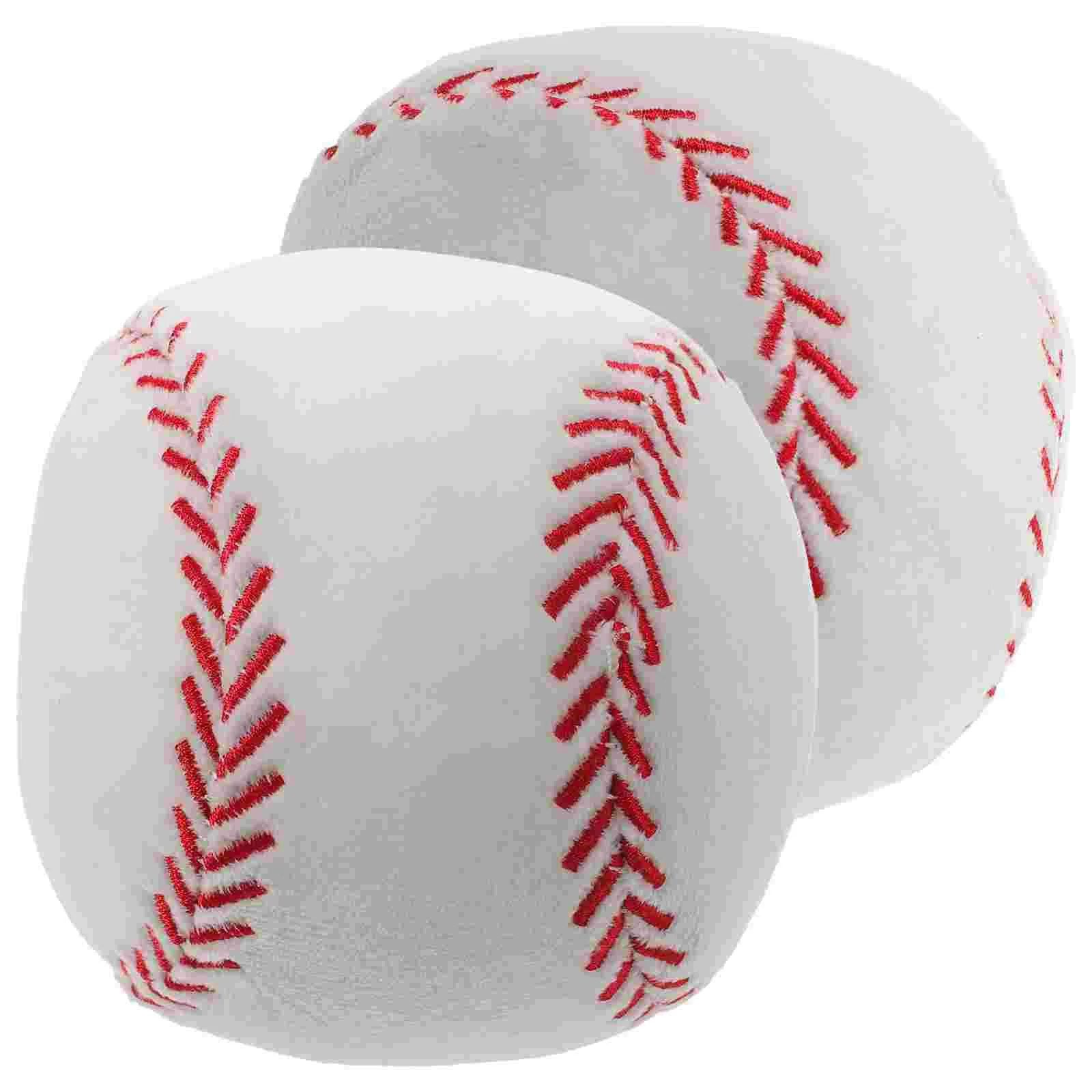 thumbnail image 1 of 2 Pcs Simulation Plush Baseball Pillow Baseballs Pillows Toy Kids Cushion Sports for Gift Body, 1 of 5