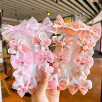 10Pcs/Set Cute Bows Baby Hairclips Lace Flower Children Girls Hairpins Hairdresses Baby BB Clip Gifts 3