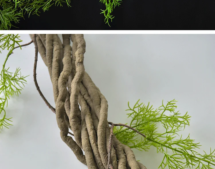 Künstliche Efeu-Pflanzen 100 cm PVC Kunst-Rattan Kletterpflanzen Wigwam Regenwald-Landschaft DIY Heimdekoration D 1cm – Detail 15