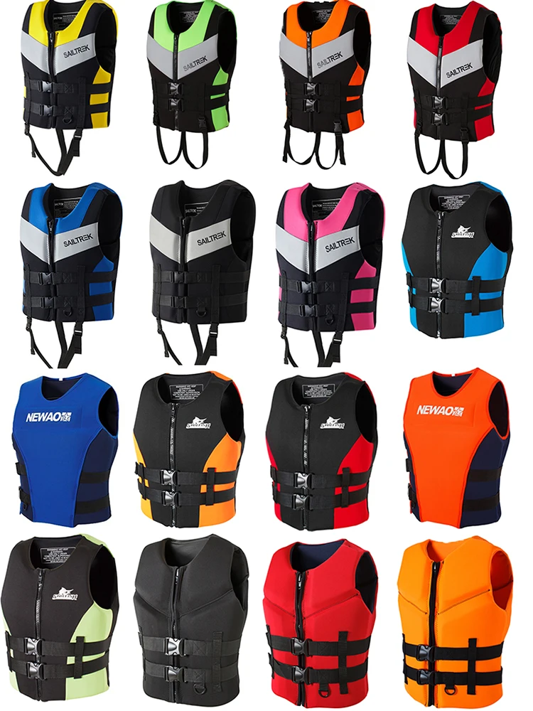 Adults Life Jacket Neoprene Safety Life Vest for Water Ski Wakeboard  Swimming Life Jackets Zwemvest Kinderen Puddle Jumper