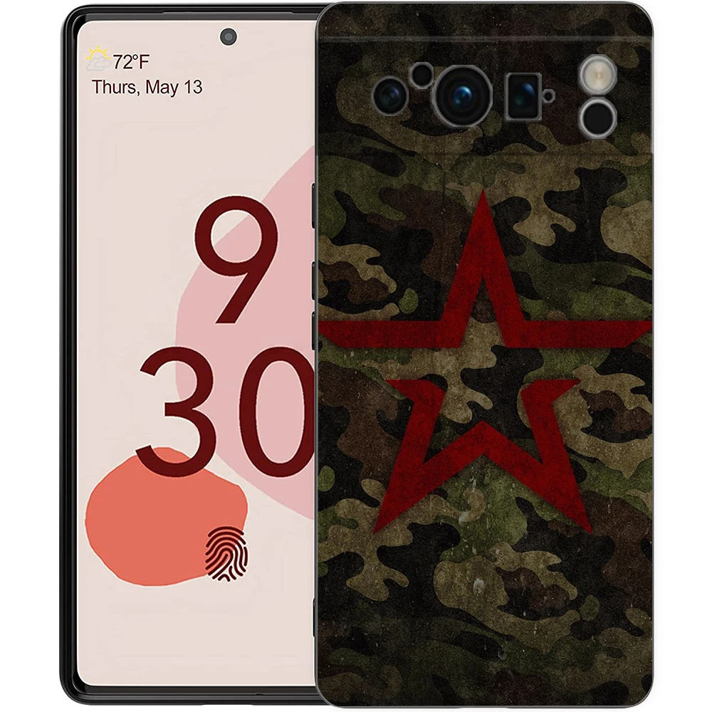 Luxury Black Camouflage TPU Phone Case - Military Army Design Soft Back Cover