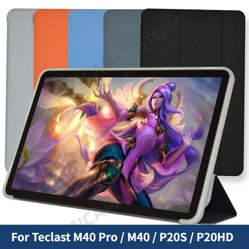 

Tri-Folding Stand Case For Teclast M40 Pro M 40 M40 Case 10.1" Tablet PC PU Cover For Teclast P20S P20HD Soft TPU Back Shell