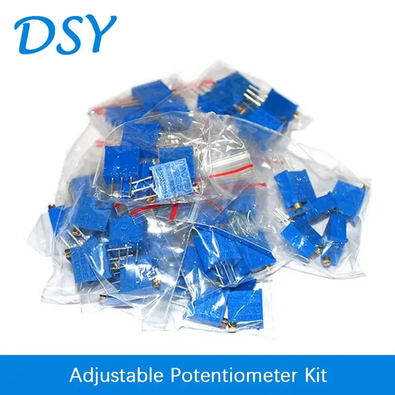 13Values-2pcs-26PCS-3296w-Potentiometer-Kit-100ohm-1Mohm-100R-200R-500R ...