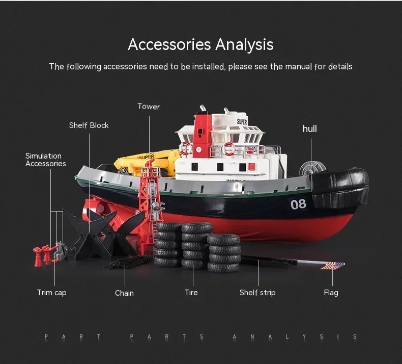 New Remote Control Speedboat 2.4g Rc Ship Rescue Simulation Fire Remote Control Boat Rescue Water Spray Model Boat Kids Toy Gift 5