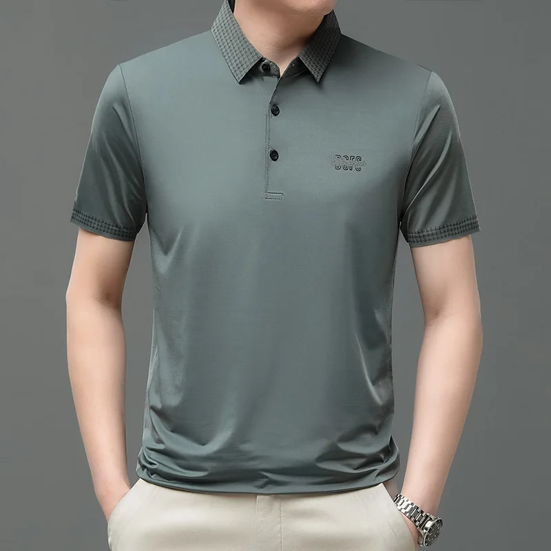 

Solid Color Men's Polo Shirts Casual Short Sleeve Turndown Men's Shirts Fashion Streetwear Polos For Men