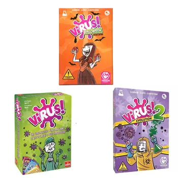 3pcs styles Cards Goliath Virus ! -Card Game The Contagiously Fun Card Game For Fun Family Party Game Halloween Christmas Gift 1
