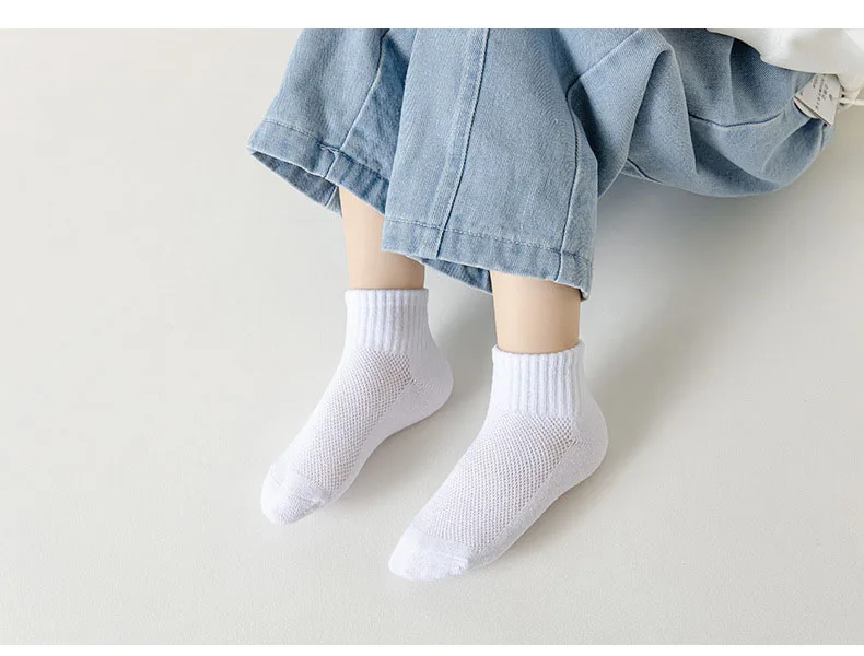 5 Pairs/Lot Summer New Children Cotton Socks Fashion Mesh Black White Gray For 1-12 Years Kids Teen Student Baby Girl Boy Socks 11 Sed75fba5eb5d432b979716310ecbc589b