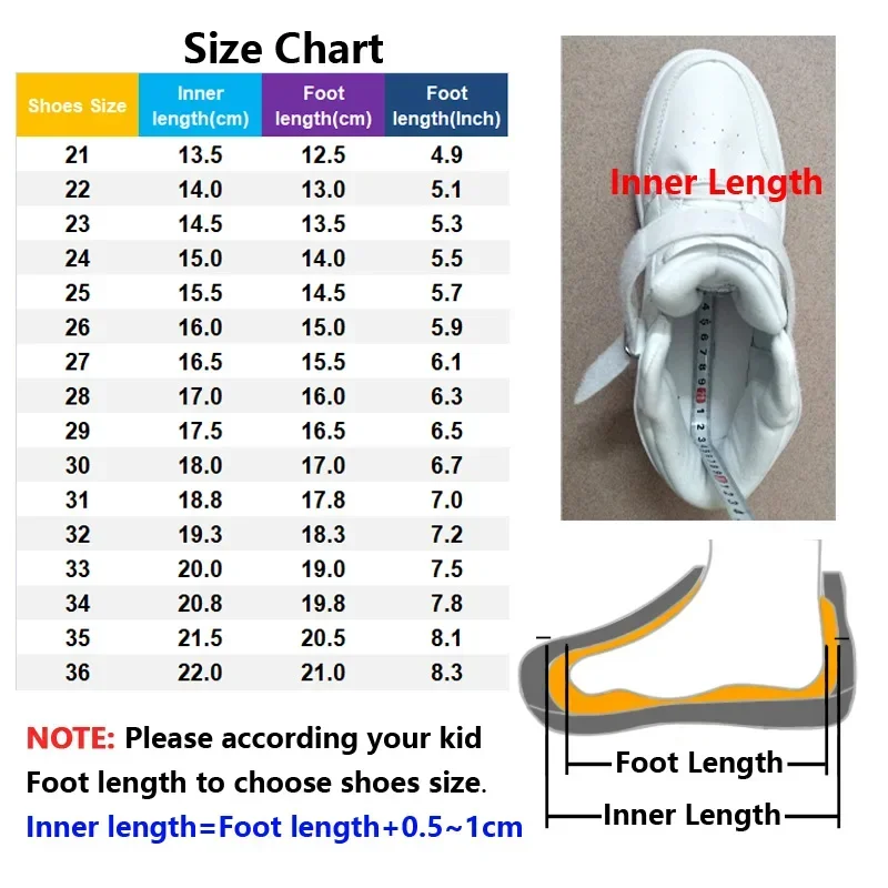 Toddler Sneakers Fashion Kids Shoes For Girls and Boys Autumn Boots PU Leather Baby Outwearing Flats 1-10Y Size 21-30 White