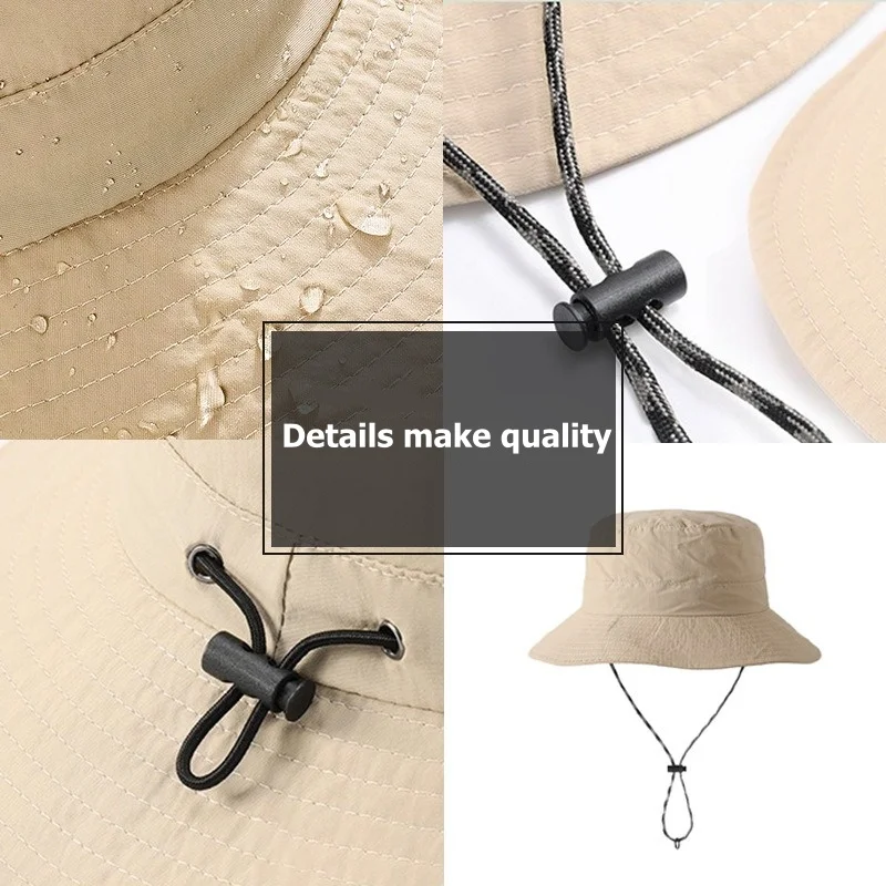 UPF50+ Waterproof Bucket Hat - Quick Dry Outdoor Work Cap for Fishing Camping Hiking Sun Protectiompn 6