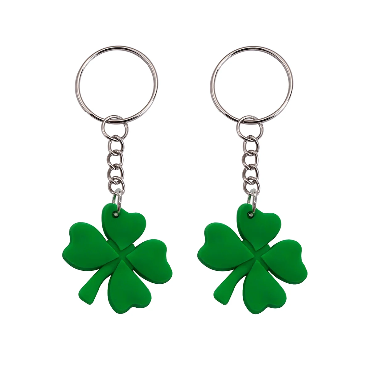 Cute Lucky Clover Keychains 18pcs Women Fashionable Decoration Wallet Bag Accessories Keyring Holiday Party Small Gift