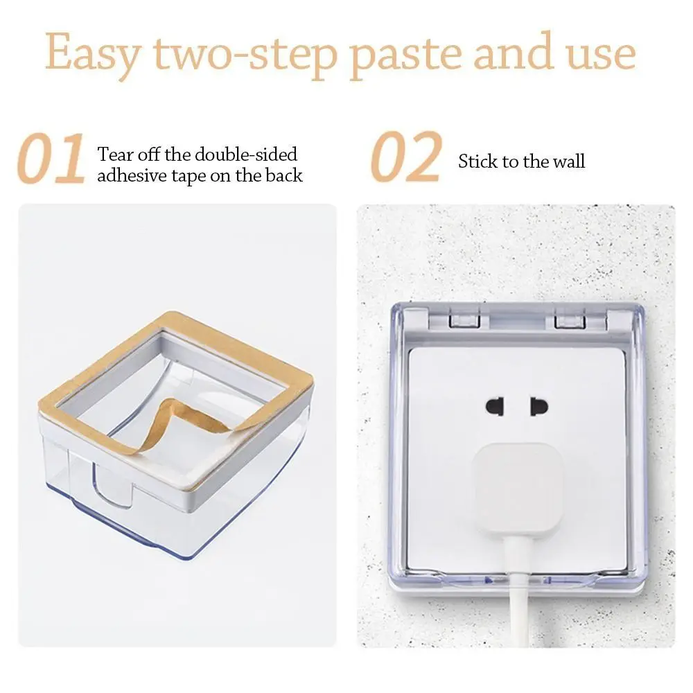 Socket Covers 86 Type Switch Protective Cover Waterproof Power Outlet Splash-Proof Box Socket Protector Kids Safety Electric Plug Cover Home