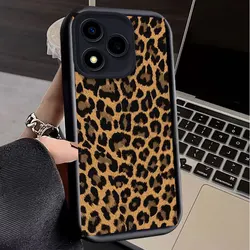 Retro Leopard Print Shockproof Silicone Protective Case for HONOR 400 Pro (HFTYJTBW001)