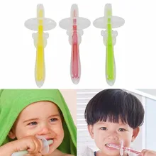 

Random 1 PC Useful Infant Child Bendable Baby Teether Soft Teeth Clear Massage Milk teeth brush Training Toothbrush