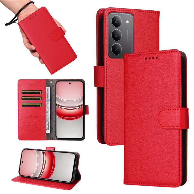 Anti-Theft Magnetic Leather Flip Wallet Case Cover