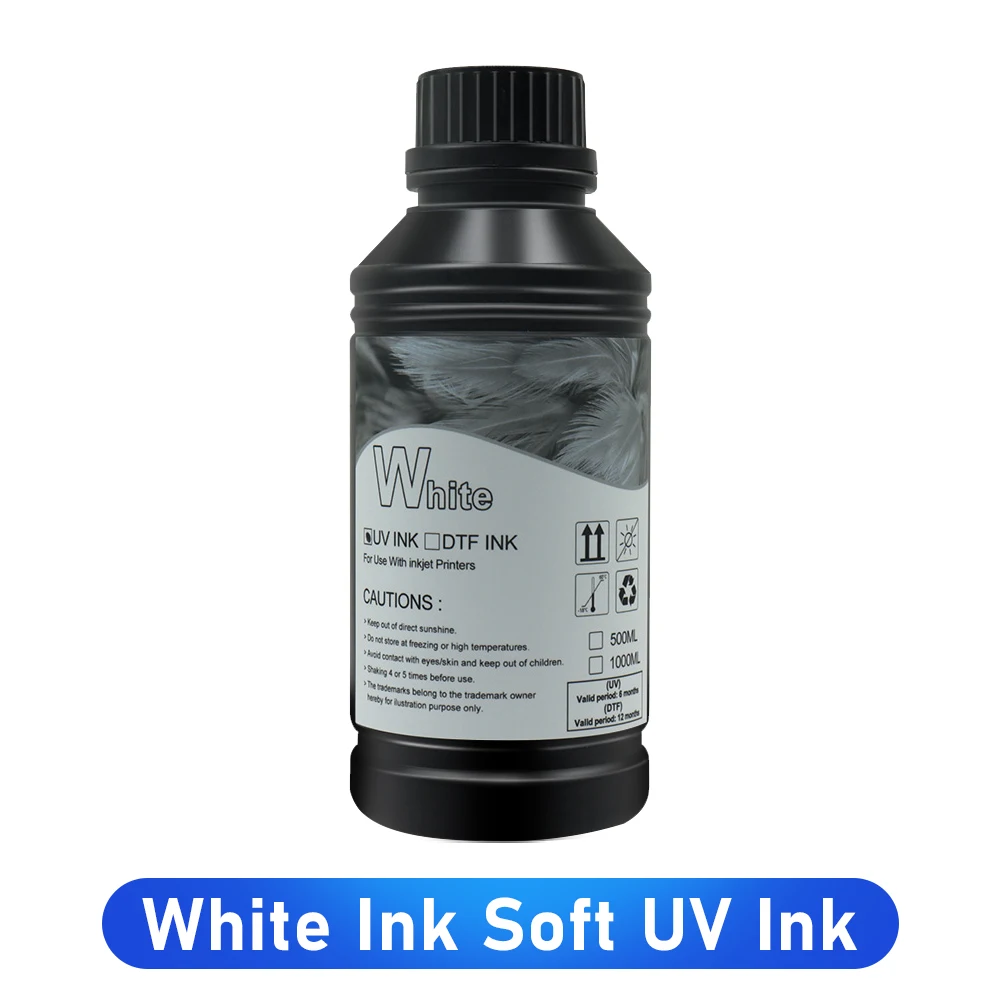 ColorsunUV Ink for All UV Printer Suitable for Epson R1390 L1800 L805 DX3 DX4 DX6 DX7 DX5 Printhead Soft and Hard Type 500ml
