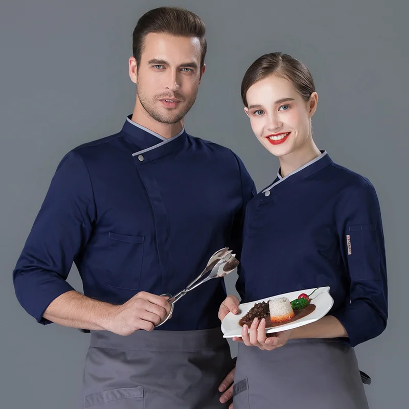 Unisex Chef Coat Men Women Long/Short Cook Jacket Restaurant Hotel F&B Uniform Baker Waiter Wear chef uniform