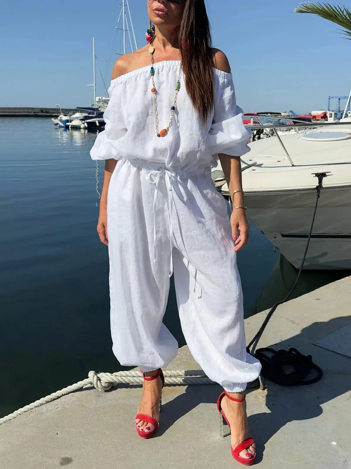 The Ivory Line Jumpsuit Sed76cff2e35447d89395a8fb39237b67E