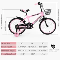 AREYOURSHOP 14/16/18 pouces vélo pour enfants vélo pour garçons et filles avec roue d'entraînement pour les tout-petits débutants de 3 à 10 ans 5