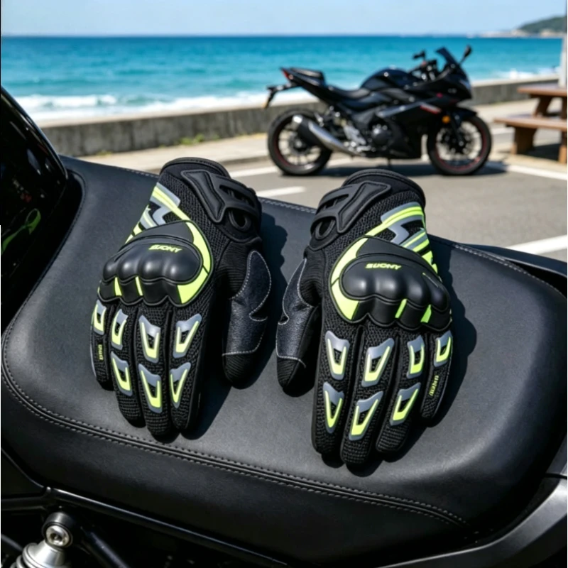 2026 새로운 Suomy 터치 스크린 오토바이 장갑 통기성 여름 모토 바이커 라..